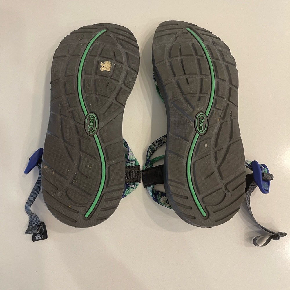 Woman’s Chaco Hiking Sandals green and blue size 11 - Picture 9 of 10